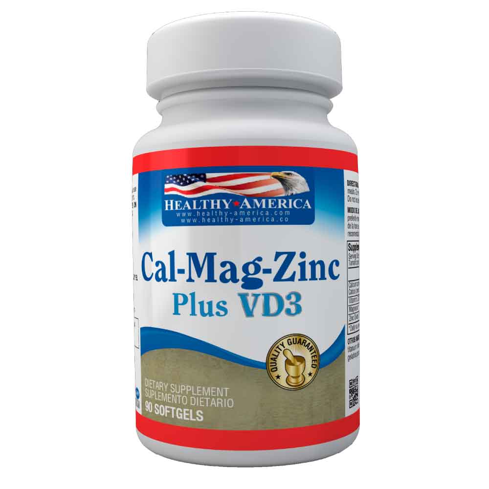 Cal-Mag-Zinc Plus VD3 x 90 Softgels Healthy America