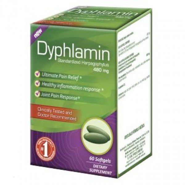Dyphlamin 480 mg x 60Softgels(Anti-inflamatorio)Healthy America