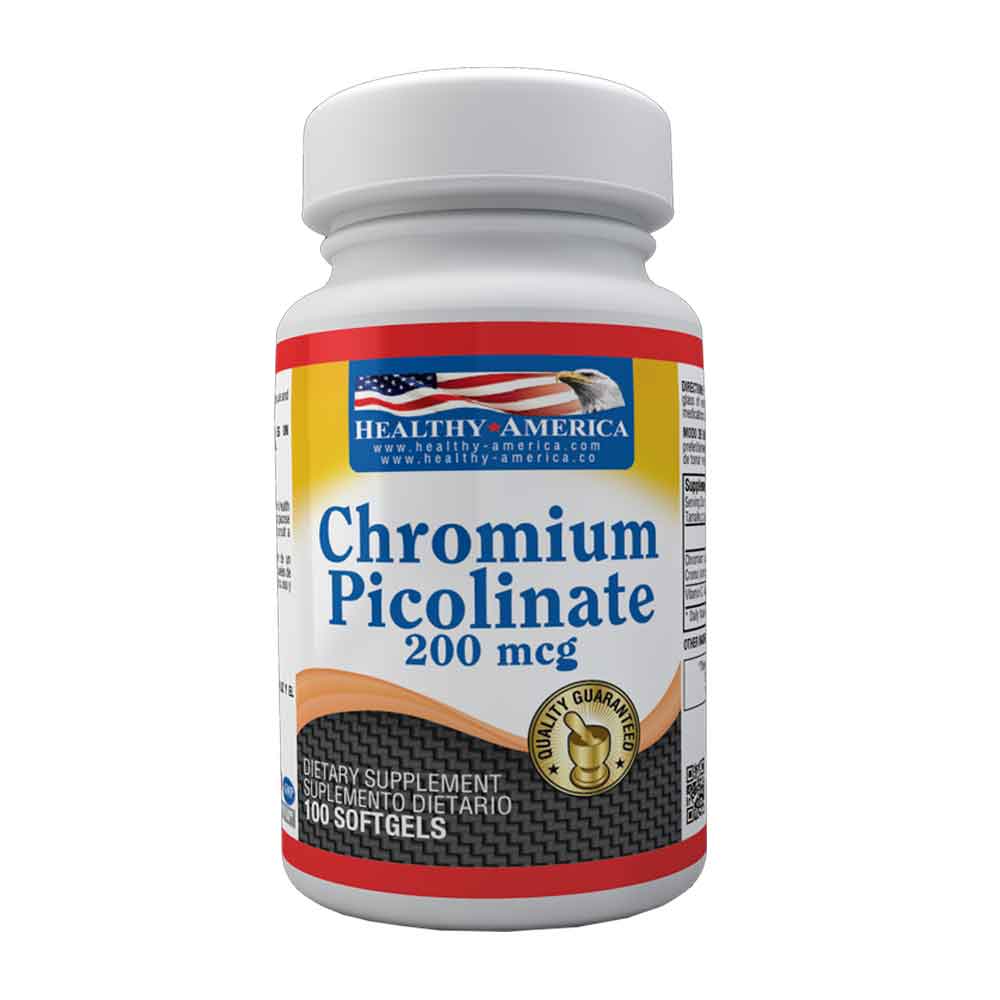 Picolinato de Cromo(Chromium Picolinate)200mcg-Healthy America-