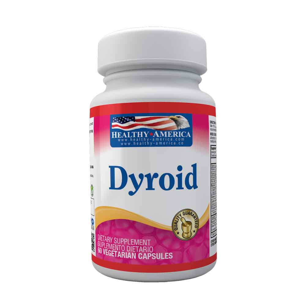 Dyroid x 60 Cápsulas Vegetales-(Regule su Tiroides)-Healthy America-