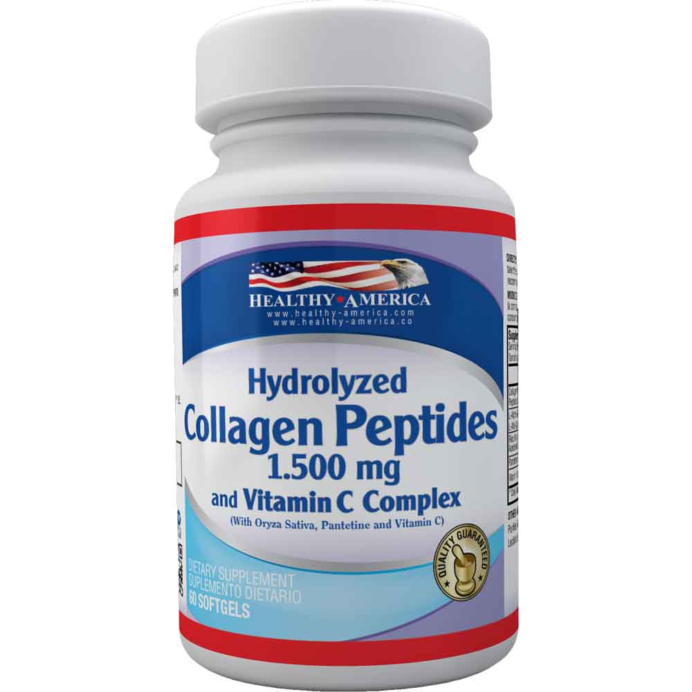 Colageno Hidrolizado Peptidos(60Softgels)-Healthy America-