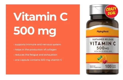 Vitamina C 500MG PipingRock